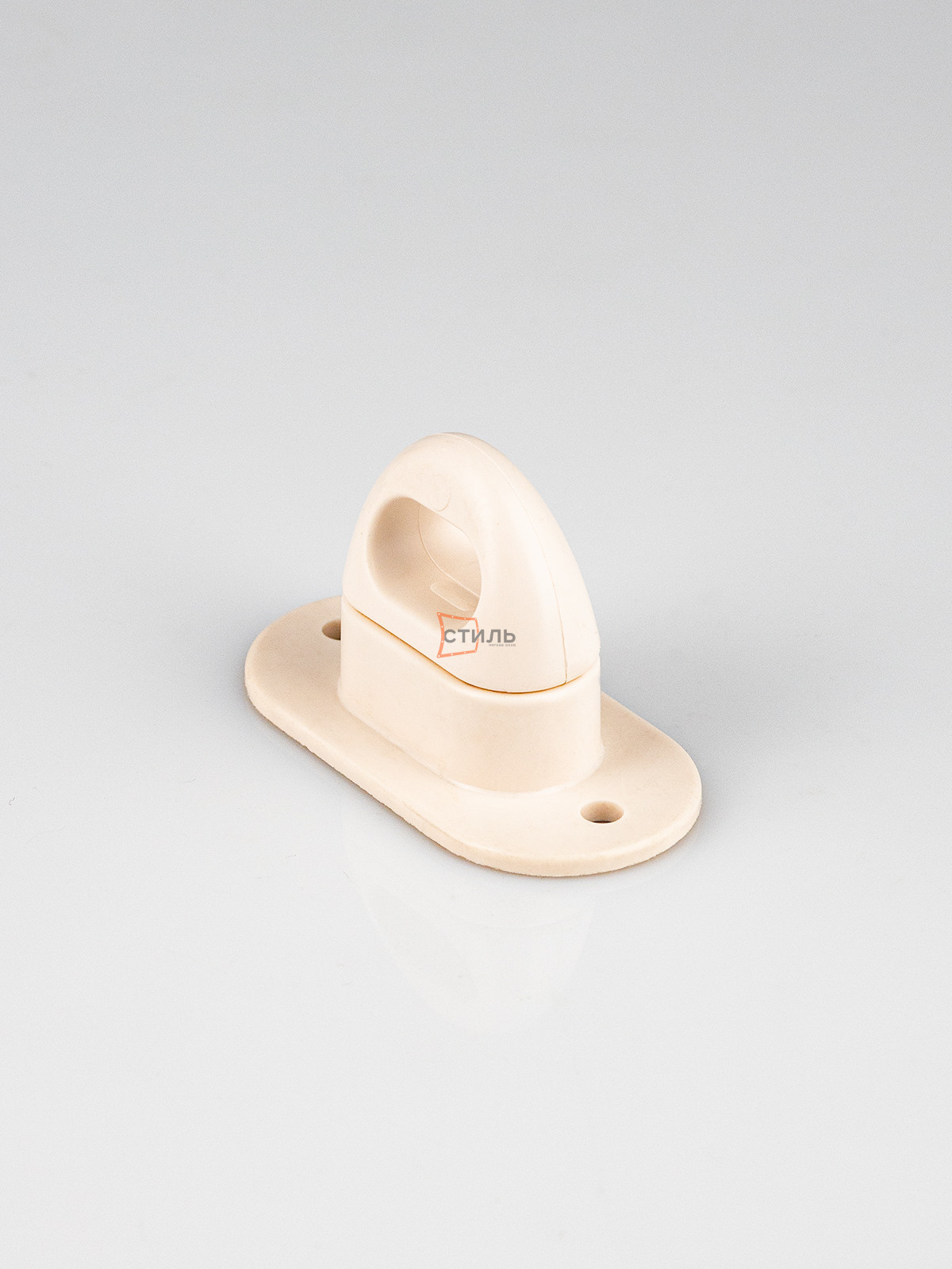 Большая поворотная полимерная скоба белая