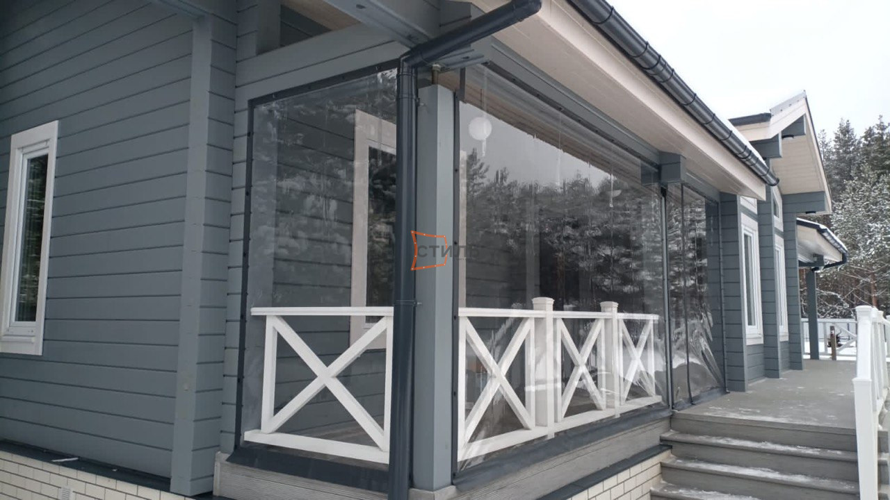 Фото установленных мягких окон 19