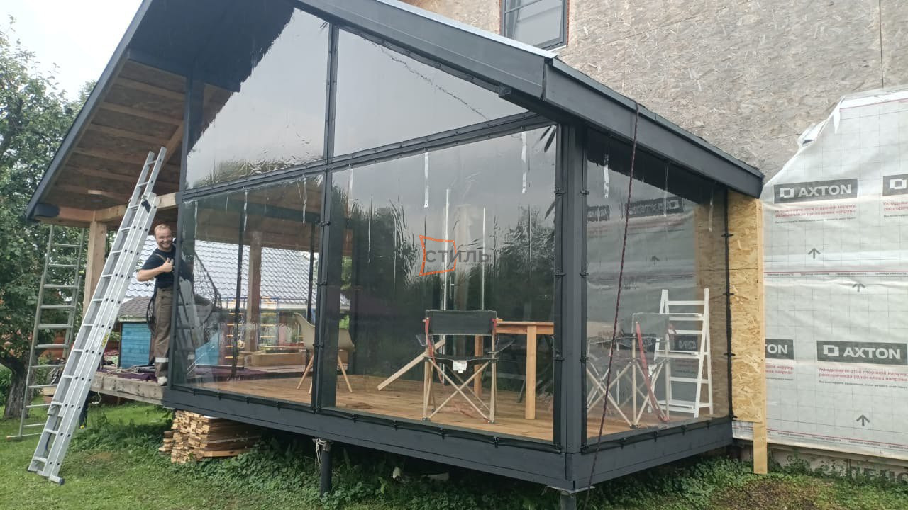 Фото установленных мягких окон 4