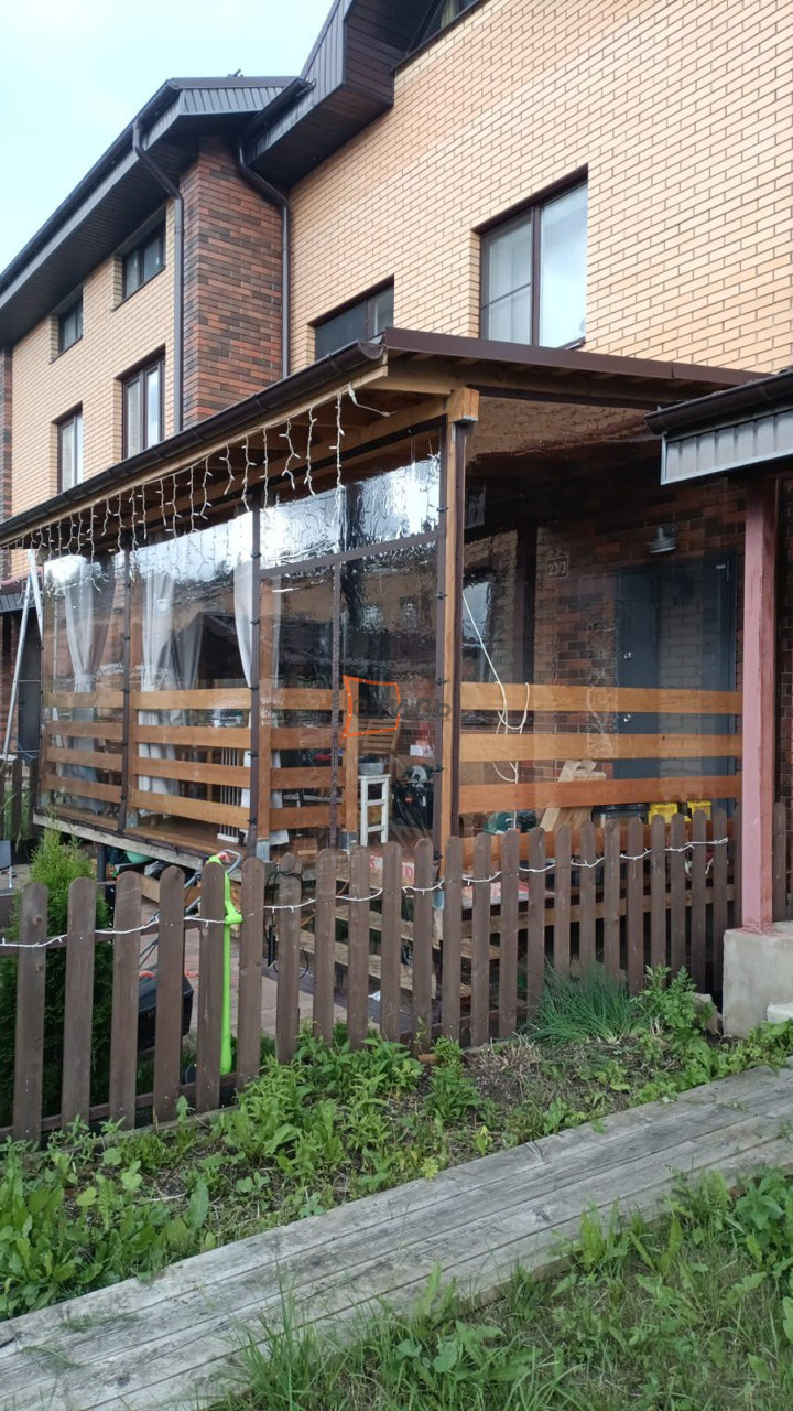 Фото установленных мягких окон 13