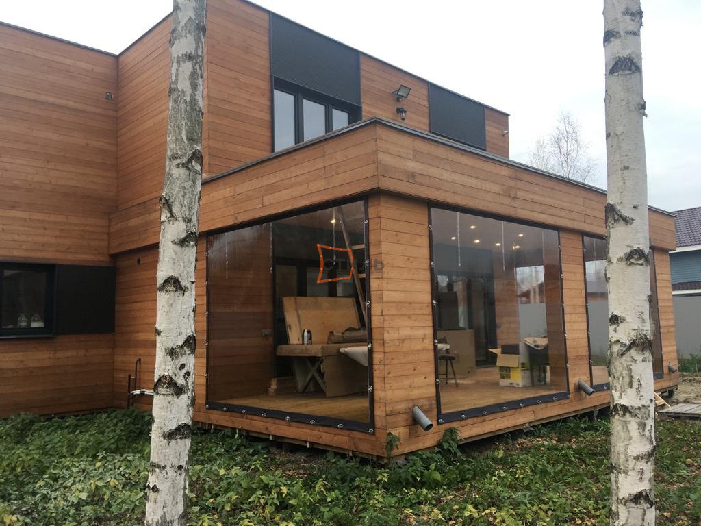 Фото установленных мягких окон 16